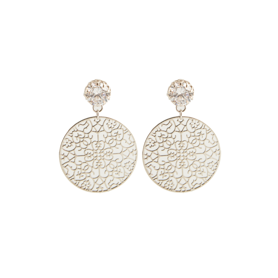 Spinn Crystal Earring - Crystal/Steel