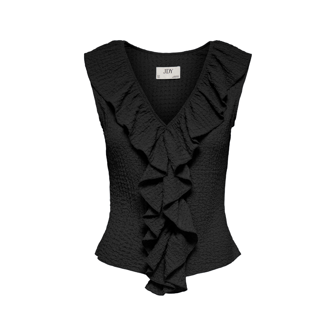 Turbo Frill Top - Black