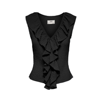 Turbo Frill Top - Black