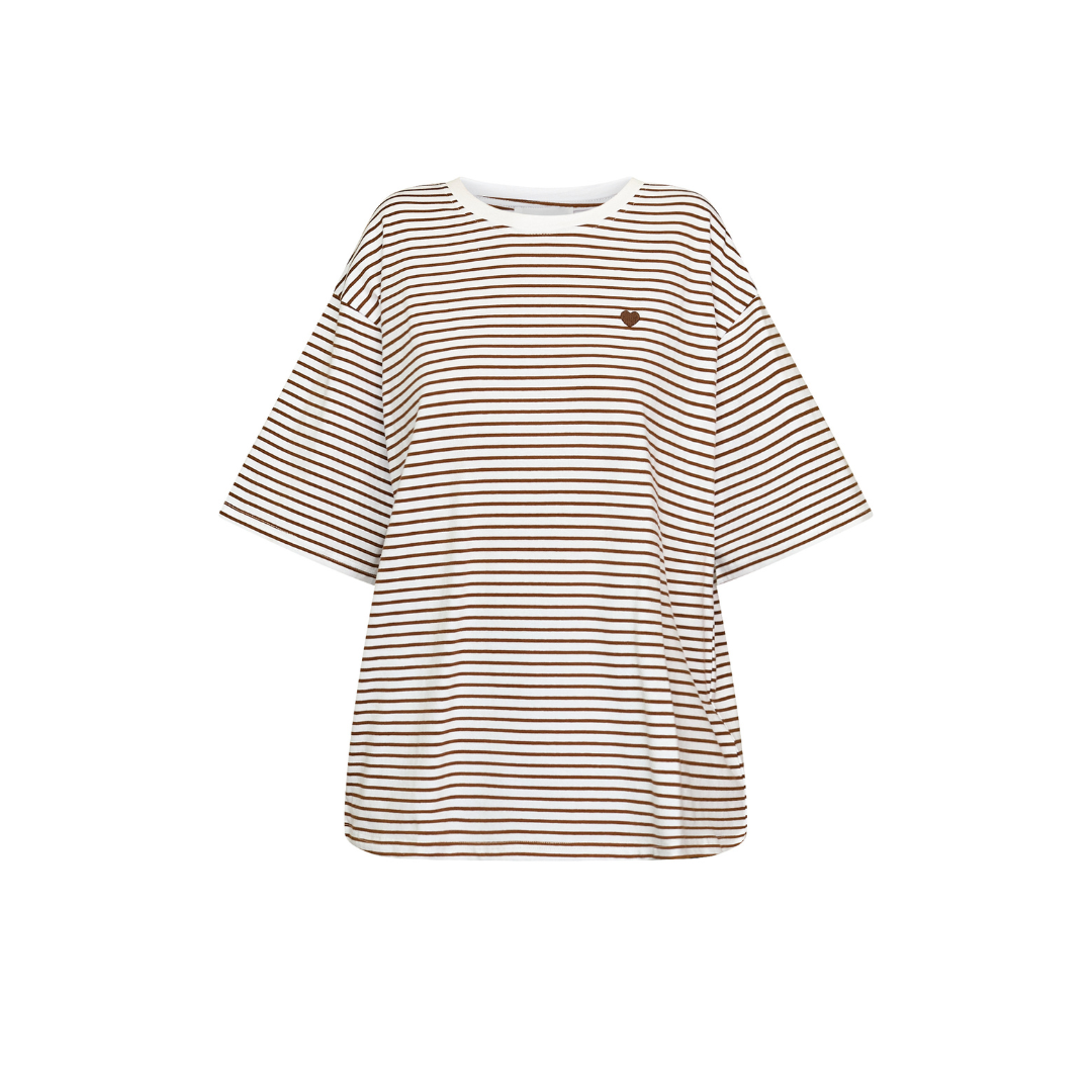 Vez T-shirt - Brown/White