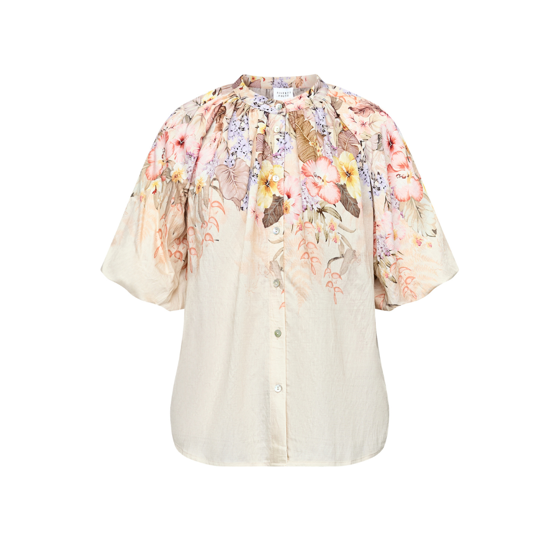 Elice Blouse - Flower Border