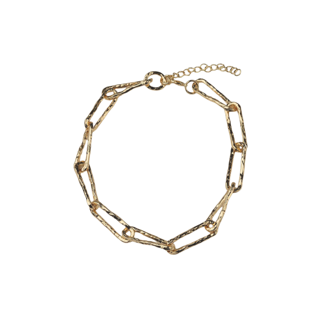 Hammered Necklace - Gold