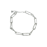 Hammered Necklace - Silver