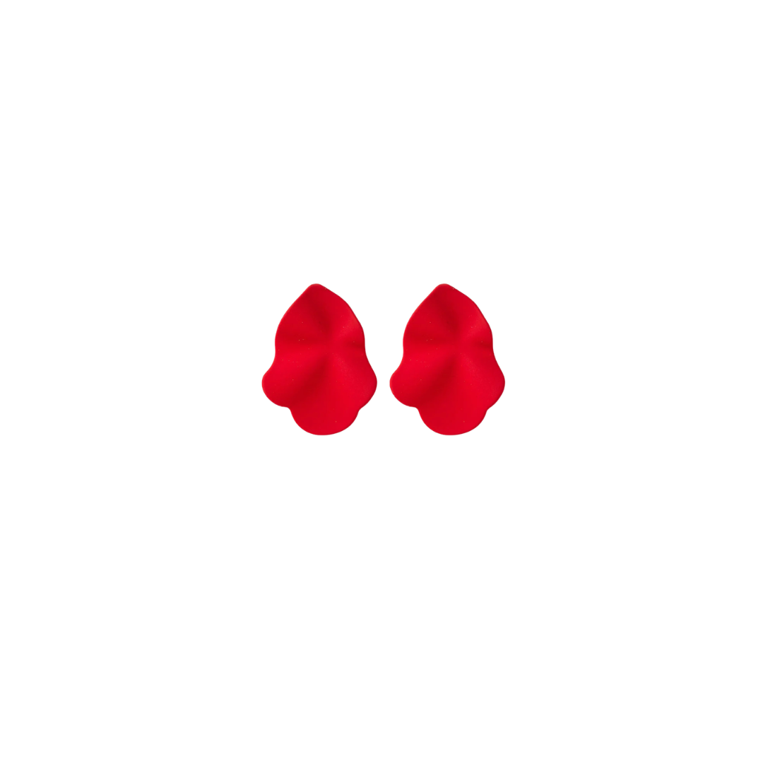 Lip Small Earrings - Red