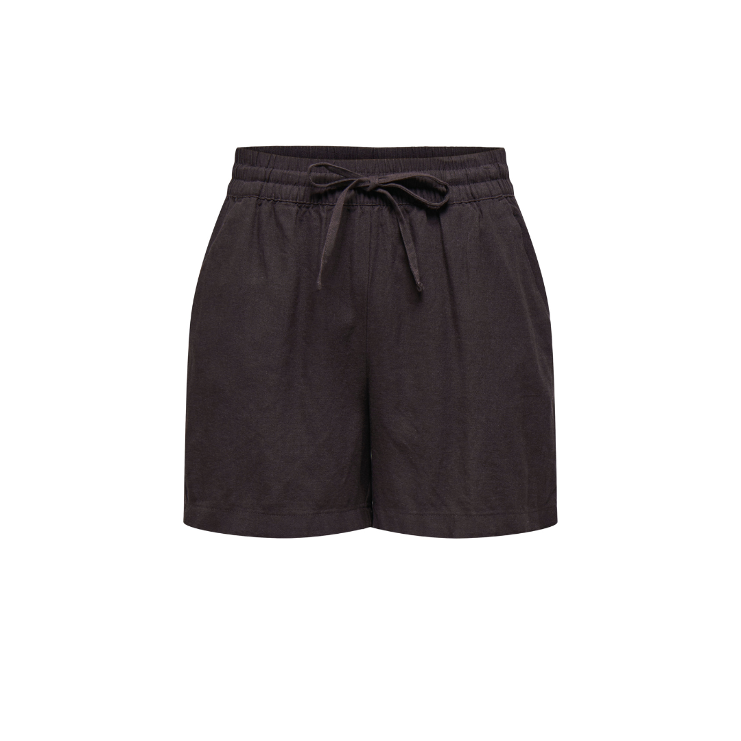 Say Linen Shorts - Chocolate Torte