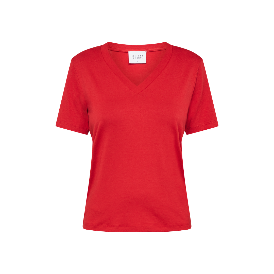 Pidan V-neck T-Shirt - Ruby
