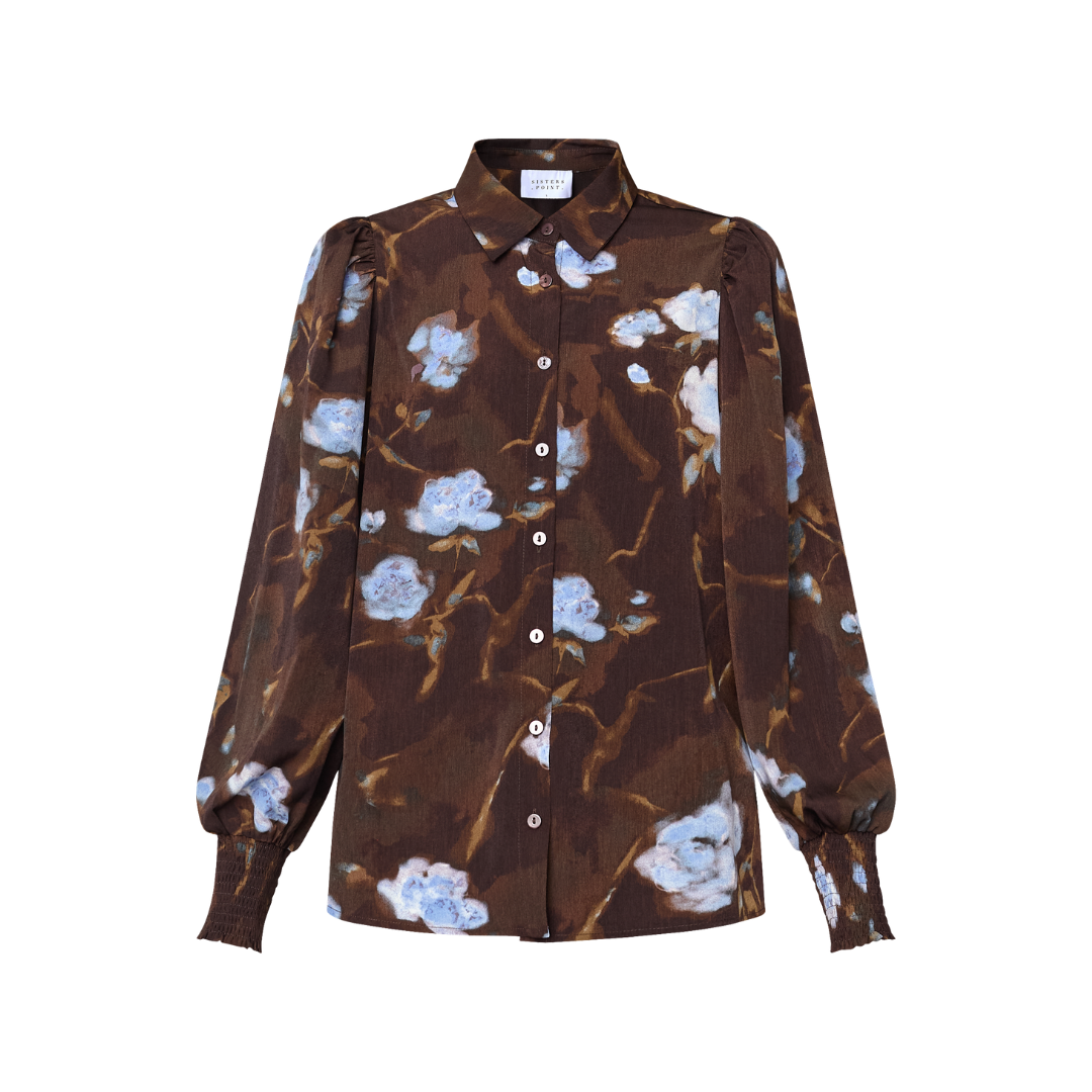 Vida Shirt - Brown Flower