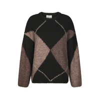 Inga Check Knit - Dark Brown
