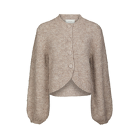 Gio Fluffy Cardigan - Beige Melange