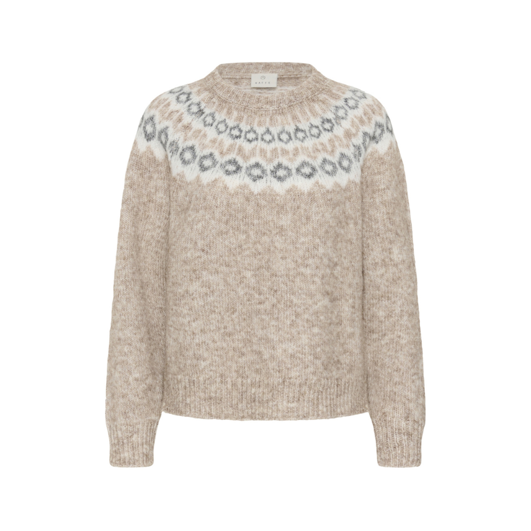 Berta Knit - Beige/Grey