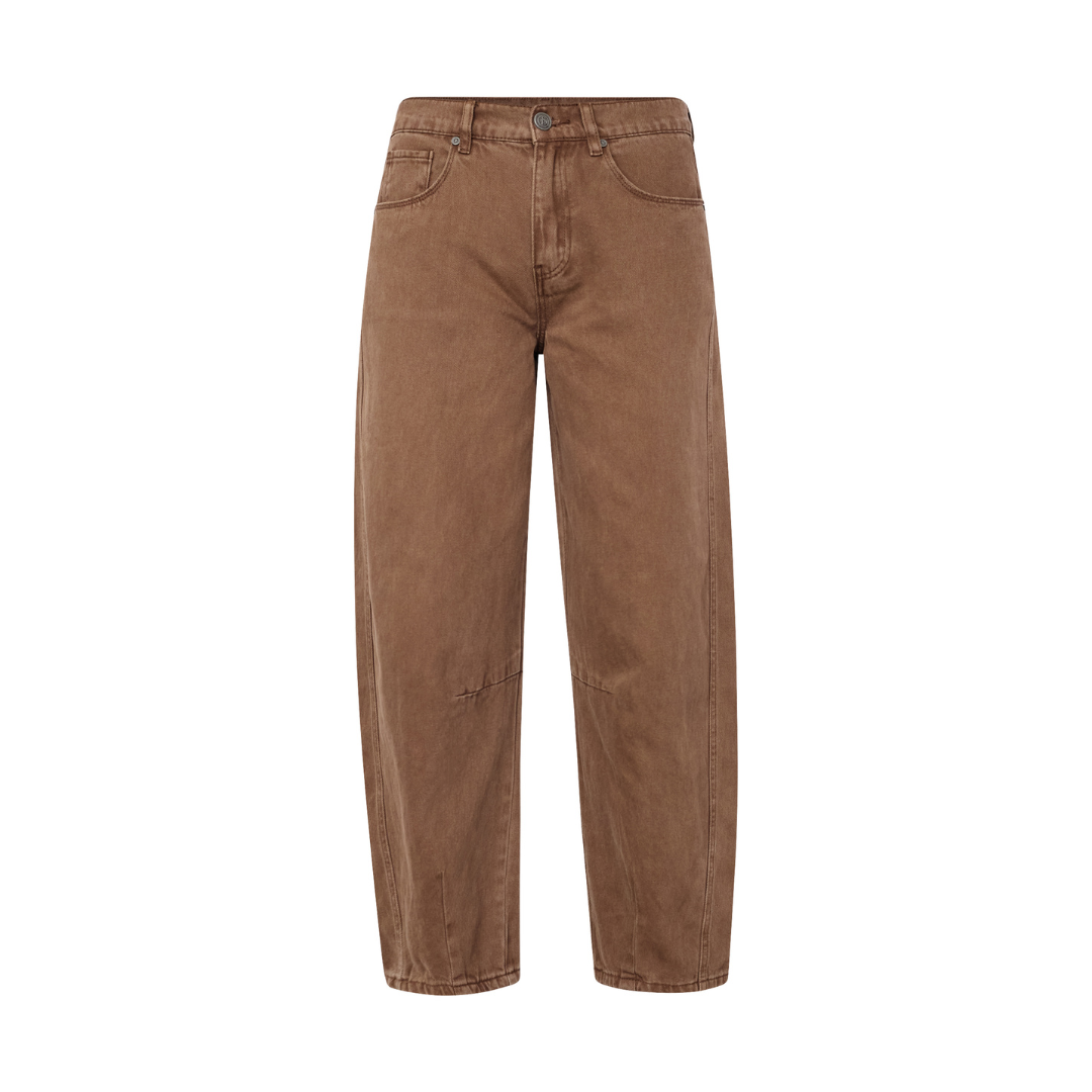 Fiora Barrel Jeans - Brown Wash