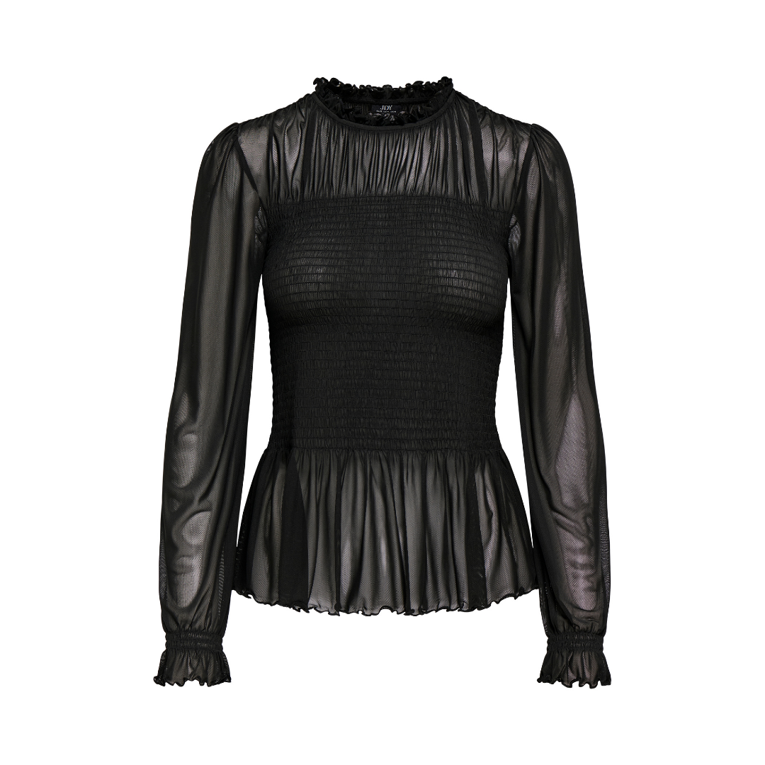 Elsa Smock Top - Black
