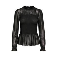 Elsa Smock Top - Black