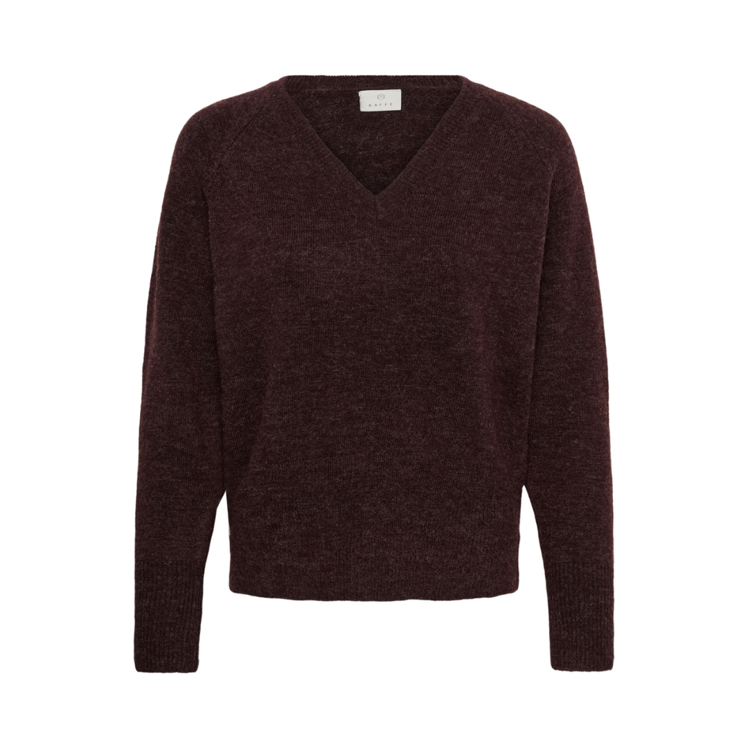 Niel V-Neck Knit - Fudge