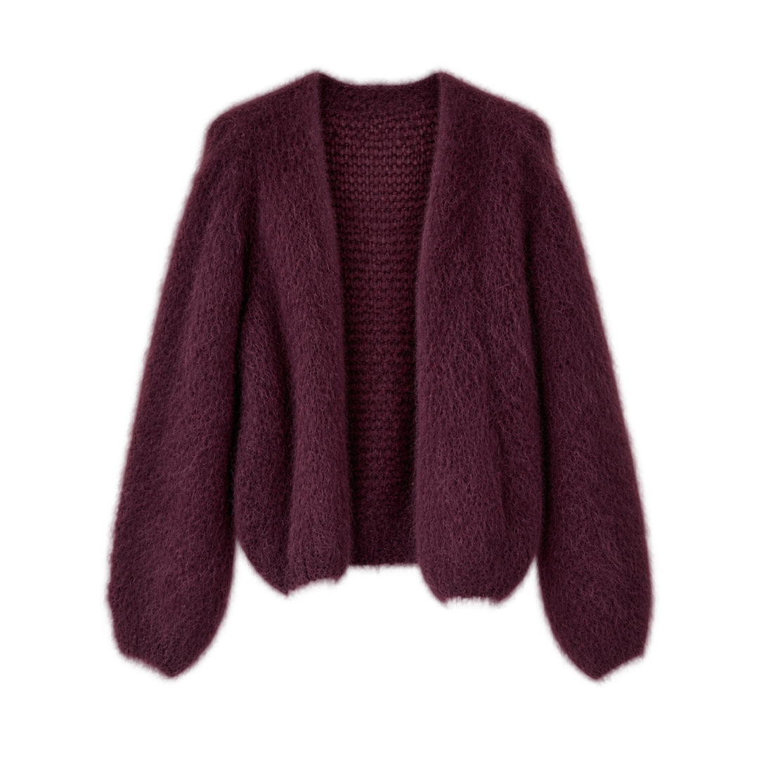 Cocoon Kid Mohair Cardigan – Bordeaux