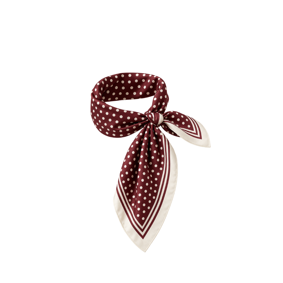 Romy Scarf - Burgundy/Cream