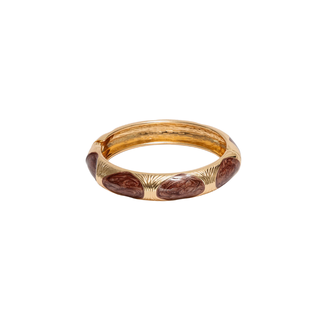 Addie Bracelet - Brick Red/Gold
