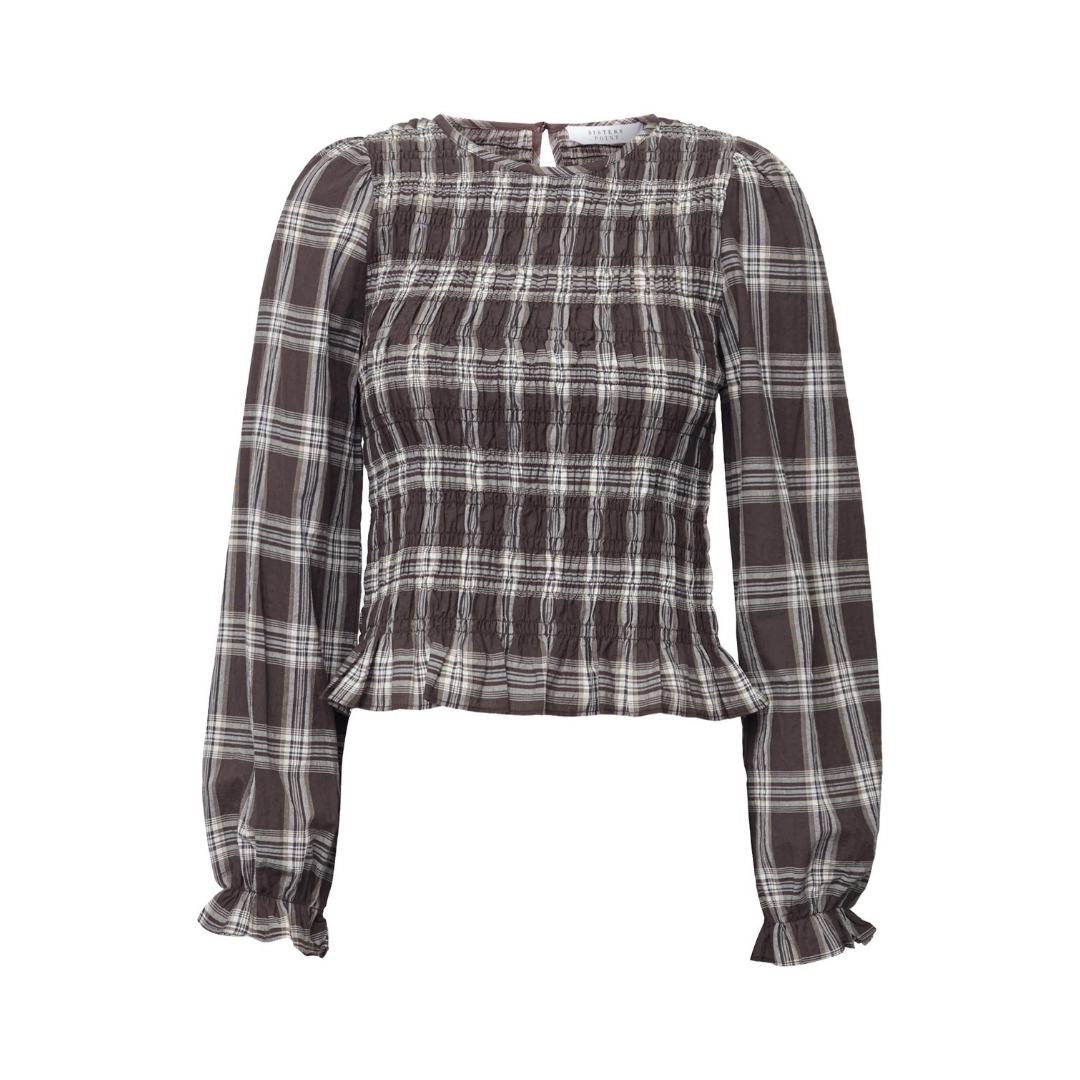 Nix Blouse - Brown Check