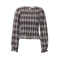 Nix Blouse - Brown Check