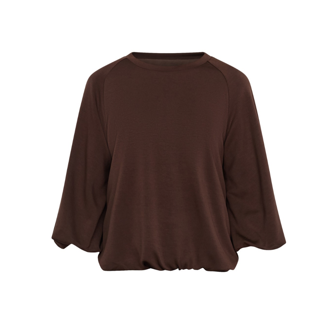 Veda Balloon Blouse - D. Chocolate
