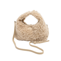 Fabienne Faux Fur Bag - Creme