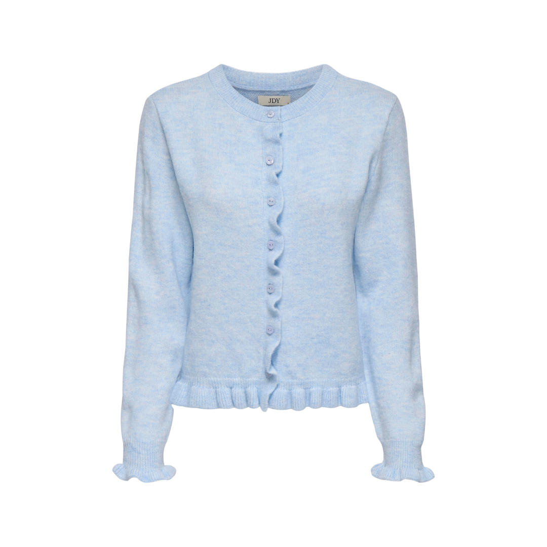 Letty Frill Cardigan - Cashmere Blue
