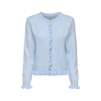 Letty Frill Cardigan - Cashmere Blue