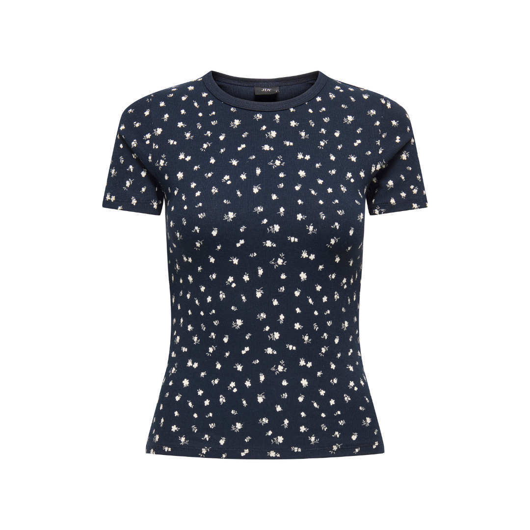 Lucky Top - Sky Caption Soft Flower