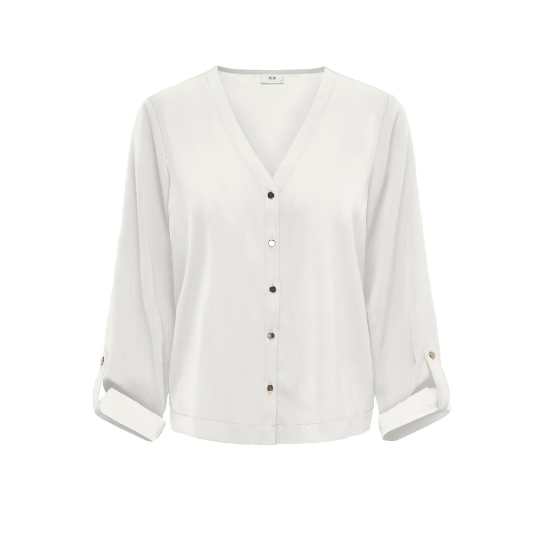 Aya Button Top - Cloud Dancer