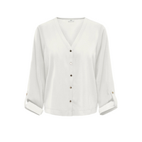 Aya Button Top - Cloud Dancer
