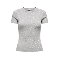 Lucky Top - Light Grey Soft Flower