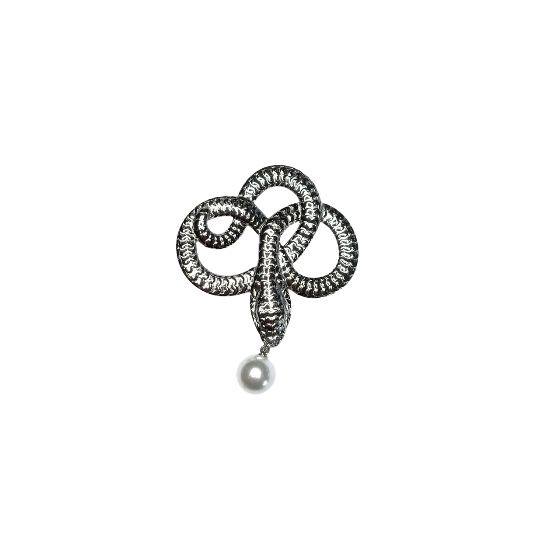 Snake Brooch - Steel