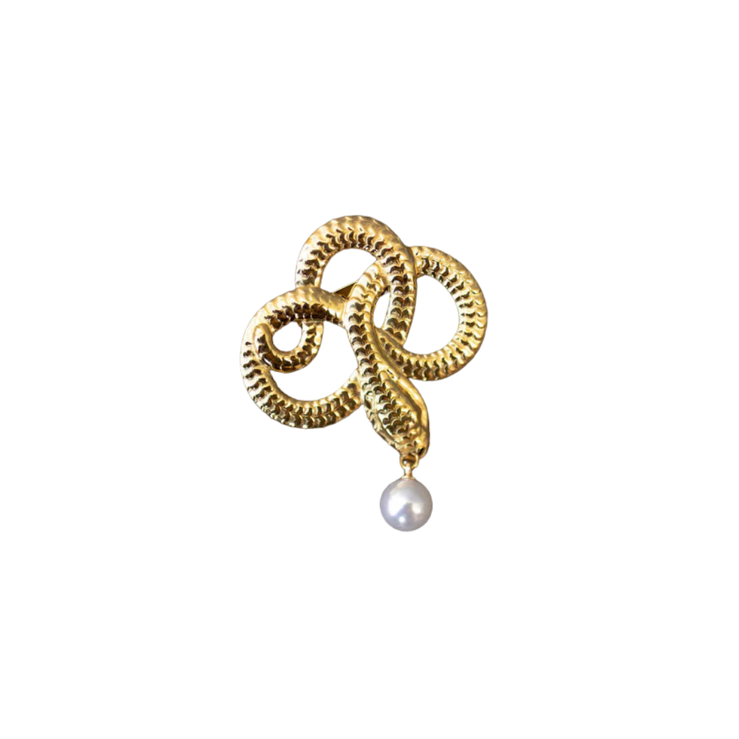 Snacke Brooch - Gold