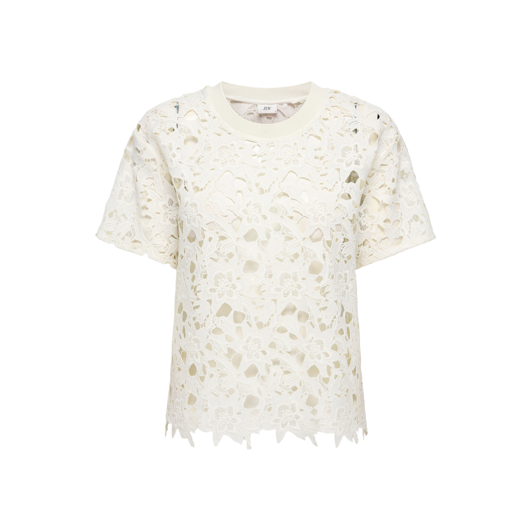 Vanya Lace Top - Cloud Dancer
