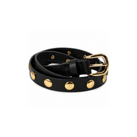 Leatherbelt With Studs - Black
