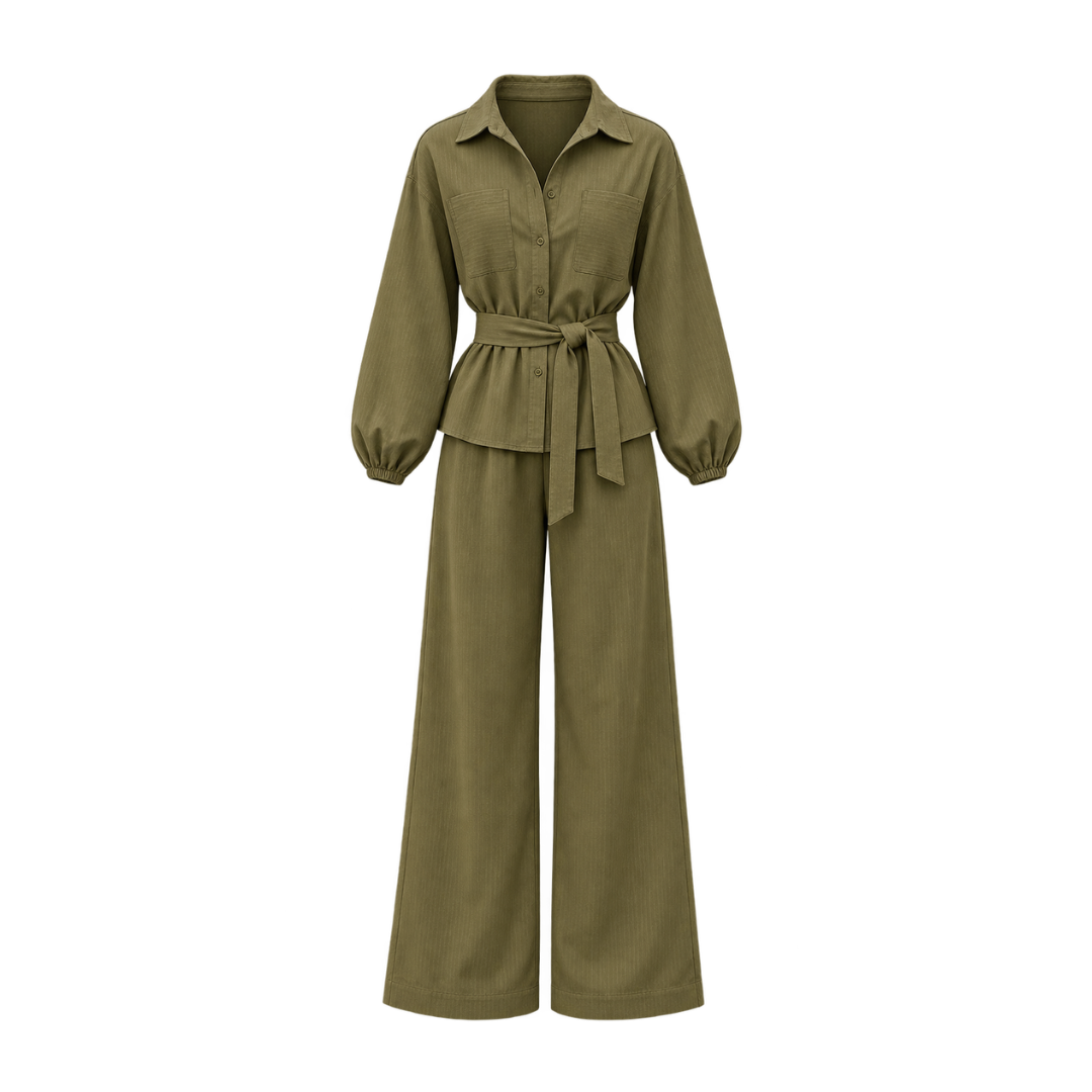 Olive Stripe Set