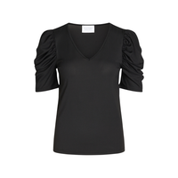 Vya V-neck Top - Black