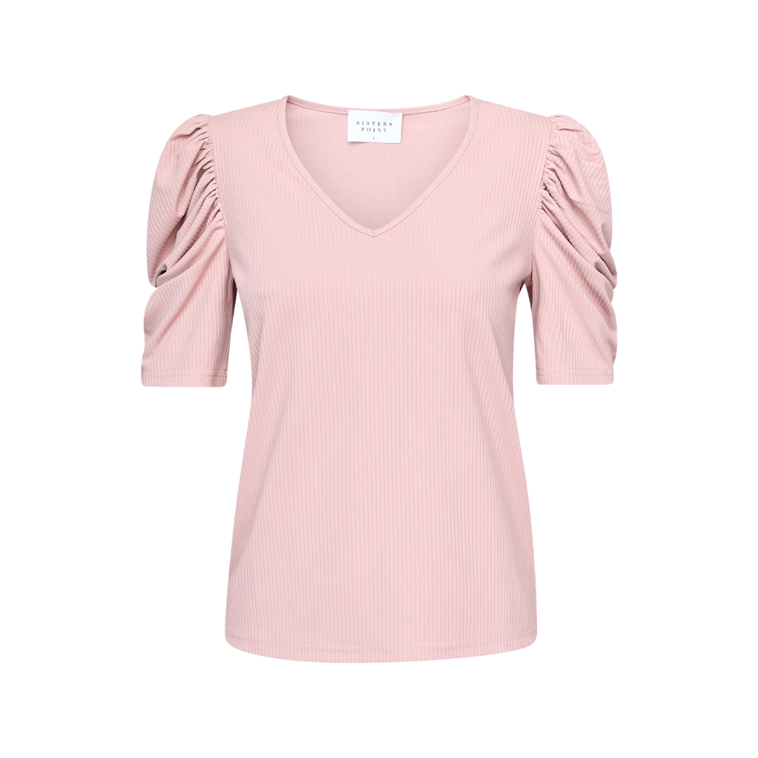 Vya V-neck Top - Mauve