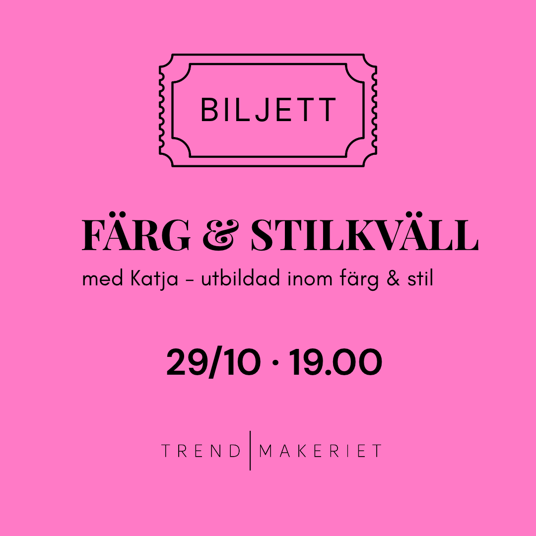 FÄRG & STILKVÄLL – med Katja, utbildad inom färg & stil