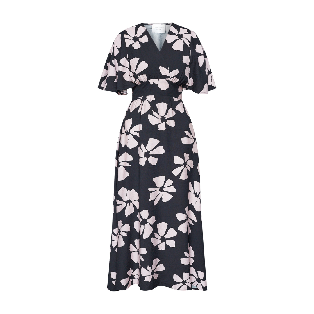 Gisela Dress - Black/Dusty Rose