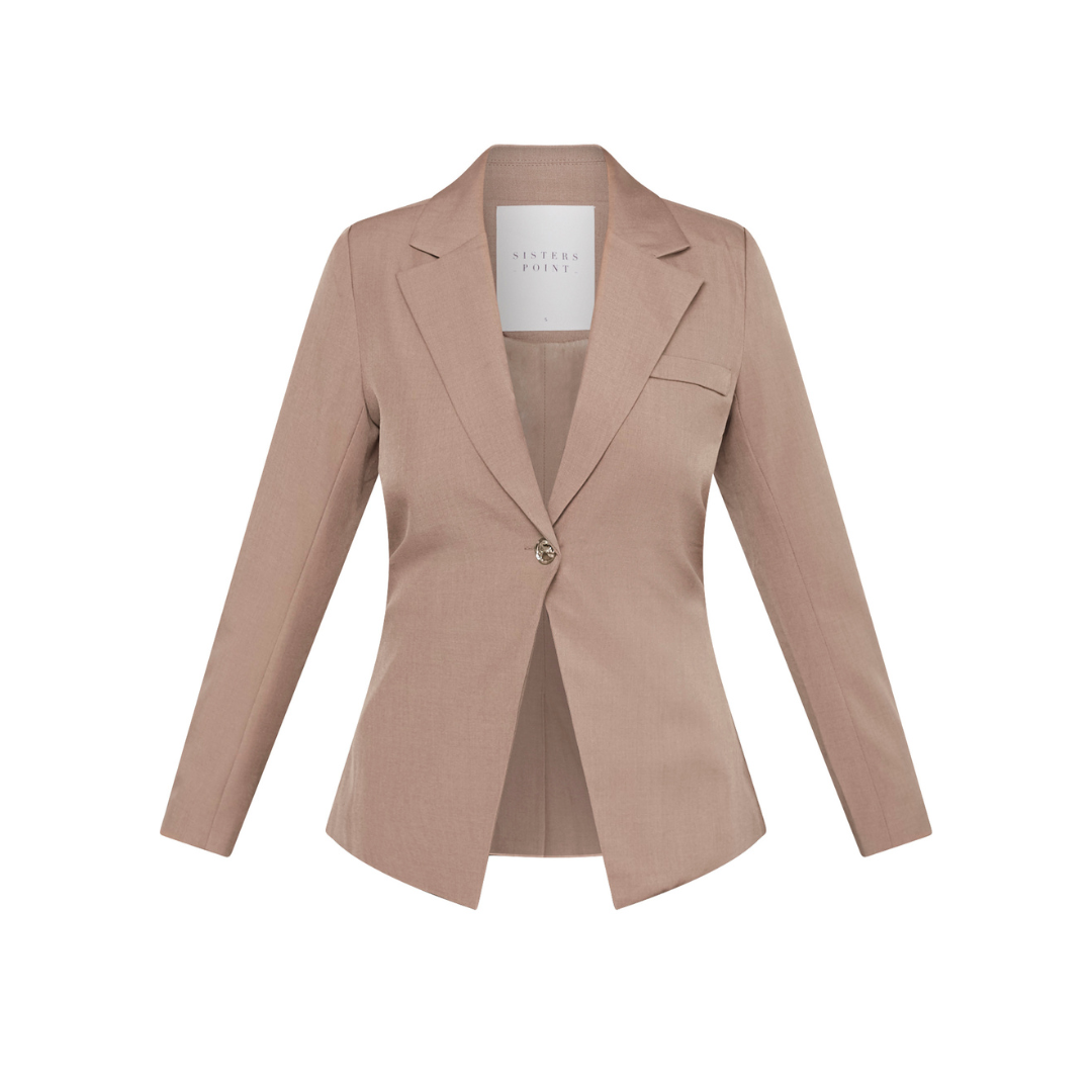 Viksa Buttom Blazer - Dark Sand