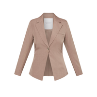 Viksa Buttom Blazer - Dark Sand
