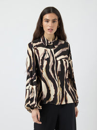 Asina Shirt - Brown/Graphic