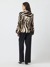 Asina Shirt - Brown/Graphic