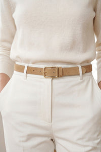 Suede Belt - Beige