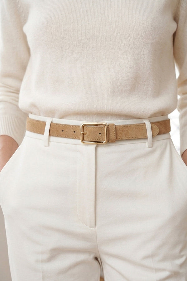 Suede Belt - Beige