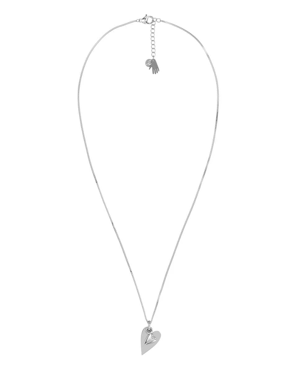 Heart To Heart Necklace - Steel