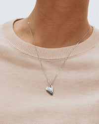 Heart To Heart Necklace - Steel