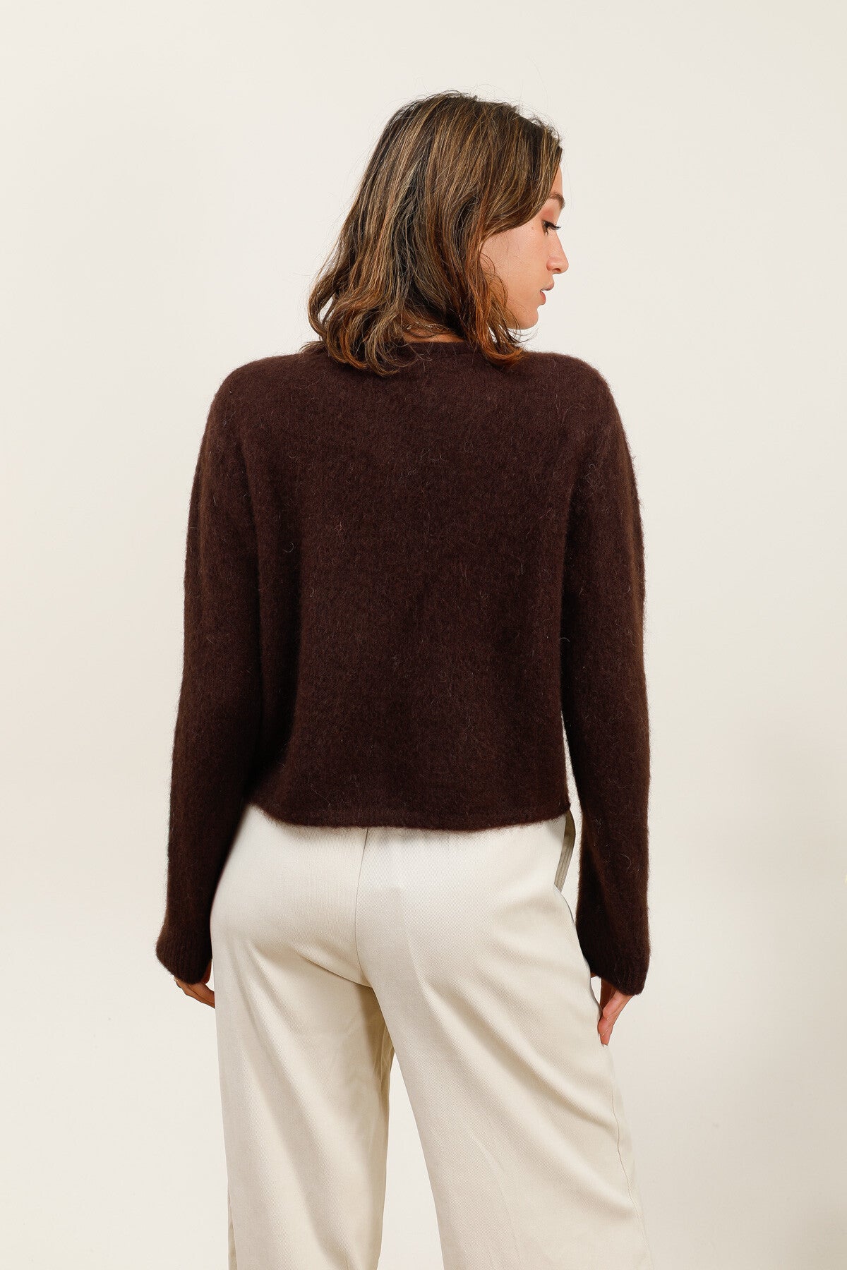 Tracy Mohair Cardigan - Dark Maroon