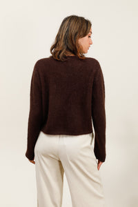 Tracy Mohair Cardigan - Dark Maroon